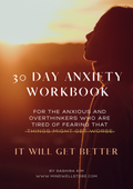 30 Day Anxiety & Overthinking Workbook based on CBT practices